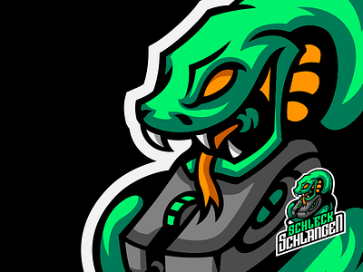 Schleck Schlangen Mascot Logo design esports logo illustration logo mascot vector