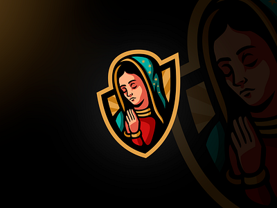 Virgen esports logo illustration logo mascot vector