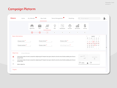 Reworking_UI - Campaign Platform design flat interface platform ui concept ui.