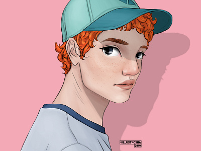 Ginger art boy digital digital art draw drawthisinyourstyle illustration