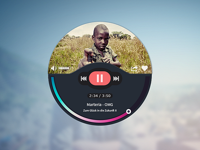 Music Player flat interface music player rebound ui web