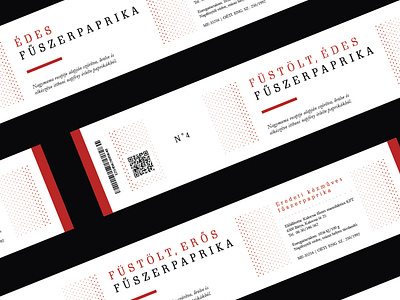 Package design and labels for a Hungarian spice manufacture