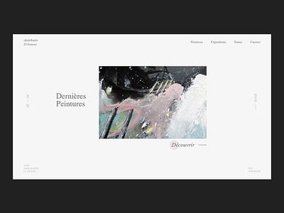 Abdelkader El-Issaoui — Website art artist design development inspiration paint painter ux web webdesign