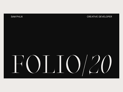 Sam Phlix - FOLIO/20