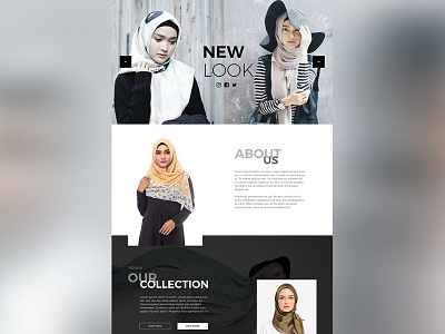 NEW LOOK HIJAB application design illustration typography ui ux web