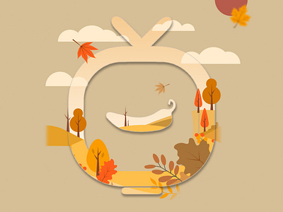 Logo Illustration - Autumn app artwork autumn branding design illustration logo orange photoshop website yellow