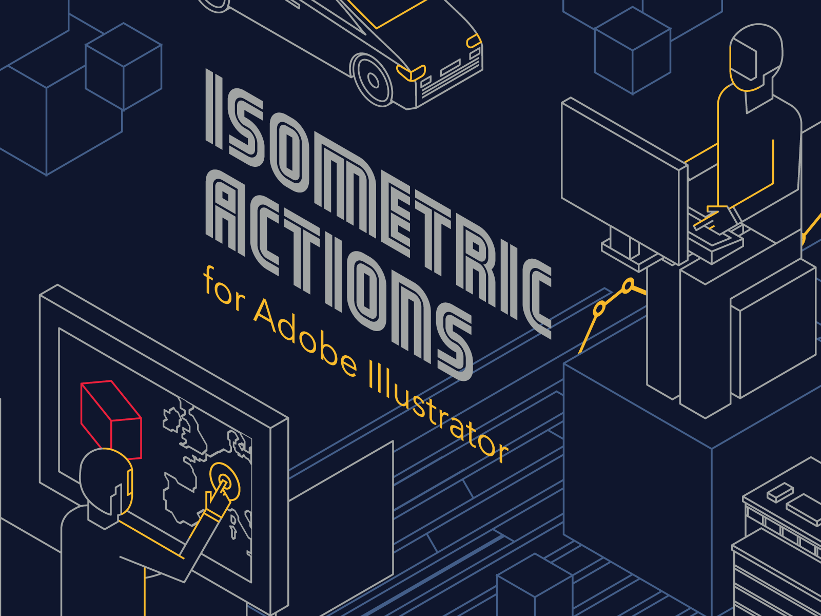 isometric illustrator action download