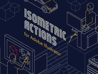 30º and 2:1 Isometric Actions for Adobe Illustrator CC