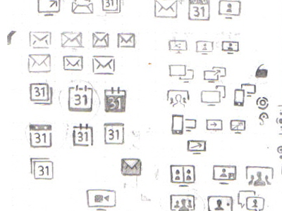 Icon Sketches calendar conference email icon icons web