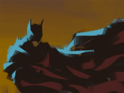 The Dark Knight batman brushes illustration painting