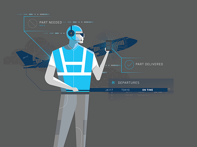 Ground Crew airplane illustration