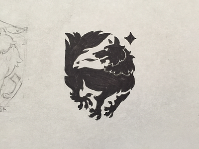 Wolf | Falcon | Star | Shield brand branding crest heraldry identity logo shield