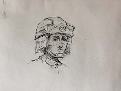 Pilot drawing illustration sketch