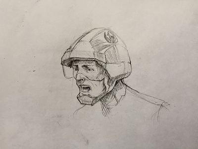 Squadron Commander drawing illustration sketch