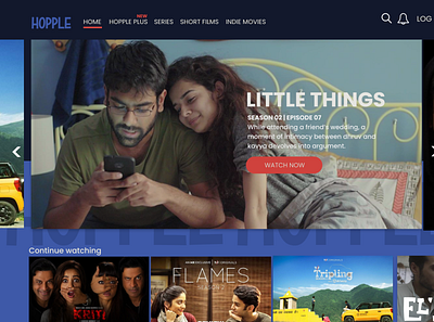 Hopple streaming platform ui ux webdesign