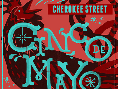 Cinco De Mayo illustration lettering poster