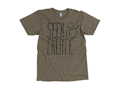 Seek & Create ampersand apparel create creative find handdrawn seek shirt