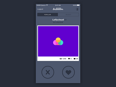 Tinder for Dribbble