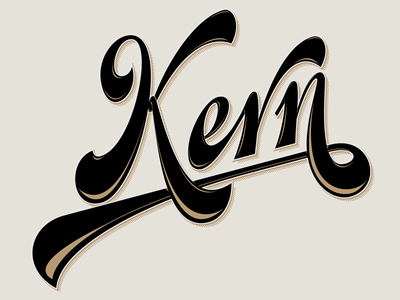 Kern black gold golden kern kerning lines pattern type typography