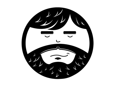 Self portrait beard branding character characterture eyebrows face goatee hair mustache round smile