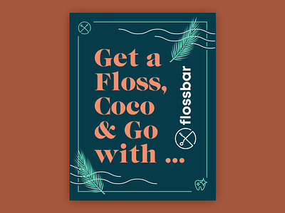 Flossbar Poster branding flossing illustration poster