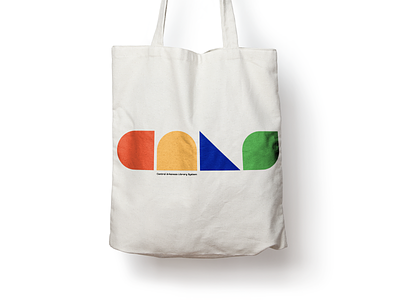 Library Tote Bag arkansas branding design little rock logo minimal shapes