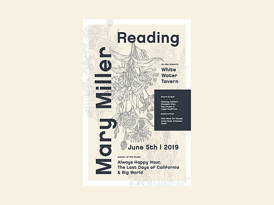 Mary Miller Event Poster arkansas book reading design event little rock poster poster design reading typography