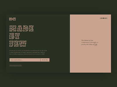 Made by Few Conference Teaser Site Update arkansas branding conference design development green inspiration little rock muted salmon typography