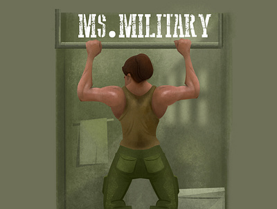 Ms.Military character design concept art digital art graphic design illustration
