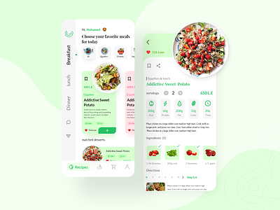Food Mobile App -Farha redesign - app design ecommerce ecommerce app food app food ecommerce ingredients ingredients app mobile designer recipe redesign restaurant ui ux