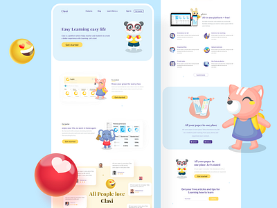 Child learning Platform Landing Page