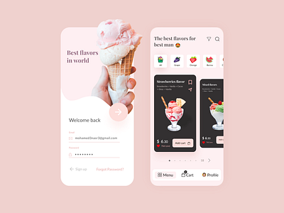 Daily UI Ice Cream app