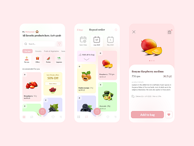 Daily Ui ingredient app -Exploration-