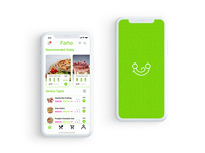 Farha App app branding ecommerce app food app logo minimal ui ux