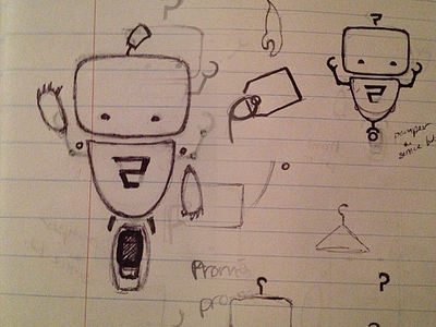 Promi Sketch illustration mechanical pen and ink promi promolizers robot sketch