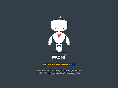 Promi bot character illustration mechanical robot service