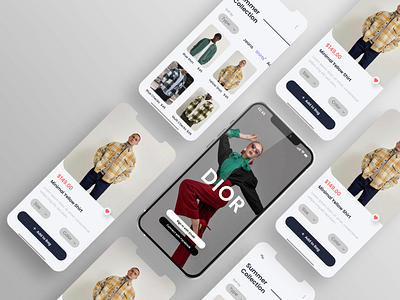 Dior Concept App Screens branding design graphic design illustration instagram post instagram social media post ui ux vector