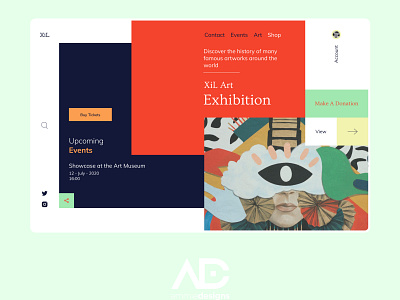 Xil Art Exhibition Landing page