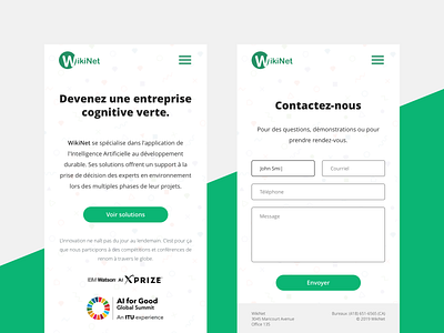 WikiNet Home Page Redesign - AI for Environment ai artificial intelligence canada contact contact form contact us ecology environment home page quebec ui ui ux website website design