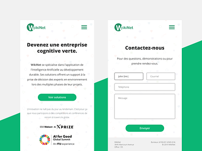 WikiNet Home Page Redesign -  AI for Environment