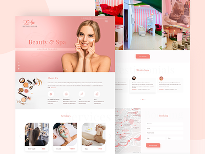 Ladio Web Design beauty parlour fashion pink salon web design website design