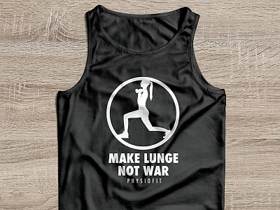 Make Lunge Not War - Fitness T-shirt fitness fitness club illustration tank top mockup tshirt design tshirt mockup vector