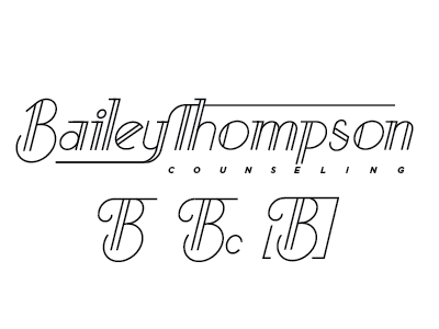 Concept custom type lettering monogram