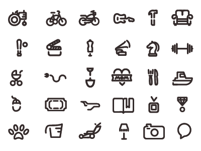 Icon Set icons minimal