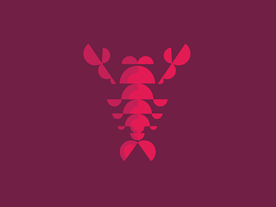 Lobster animals circle geometric lobster practice shape