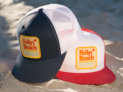 Hats On Hats apparel badge beach charleston hat ocean patch retro south carolina sun type vintage