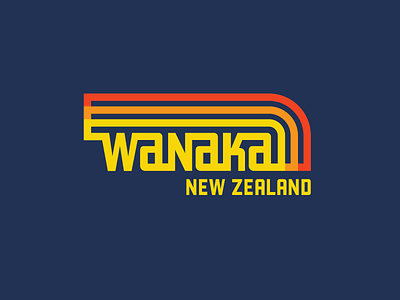 Wanaka badge new zealand patch rainbow retro travel vintage wanaka