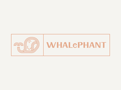 Whalephant? Whalephant. animal elephant land lockup logo logo mark mammal ocean type typography whale