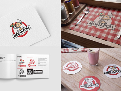 Visual identity. Pizzeria branding graphic design logo