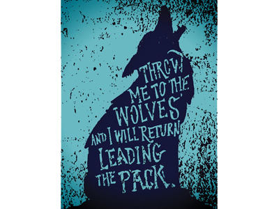 Wolfpack poster typography wolf